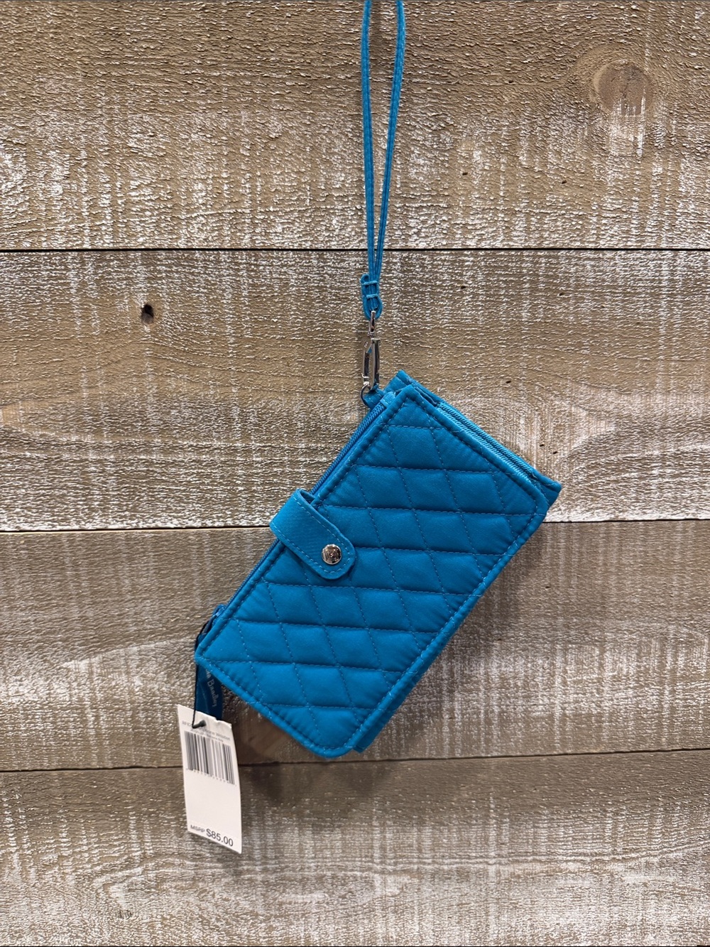 Vera Bradley Quilted Blue Smartphone Wristlet Wallet